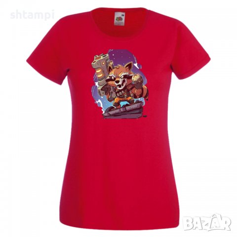 Дамска тениска Marvel Rocket Racoon 2 Игра,Изненада,Подарък,Геймър,, снимка 5 - Тениски - 36748127