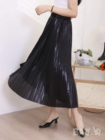 Черна дълга пола, Пола тип солей, Елегантна пола