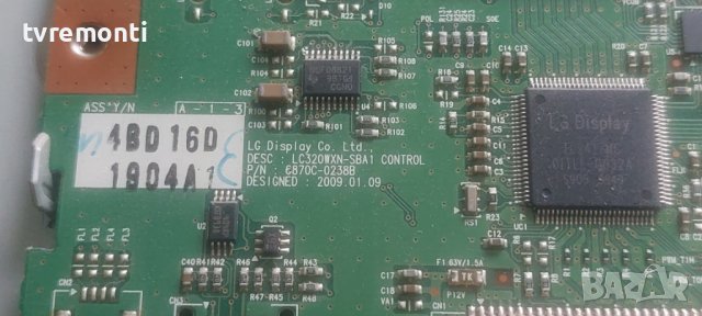 Платка TCon LG display Co ,LC320WXN-SBA1 CONTROL, P/N 6870C-0238B  FINLUX 32FLD785LM, снимка 2 - Части и Платки - 40342419