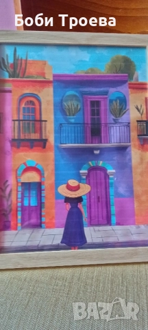 Платно с Мексиканска Градска Сцена, снимка 5 - Картини - 52038288