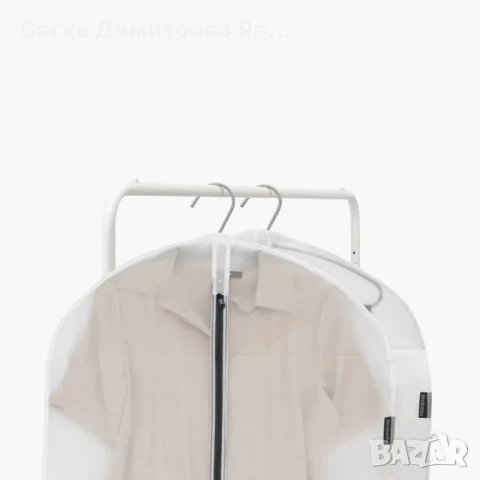 Комплект калъфи за дрехи Brabantia, paзмepи M/L/XL, Transparent/Grey, 2 броя, снимка 4 - Други стоки за дома - 50622448