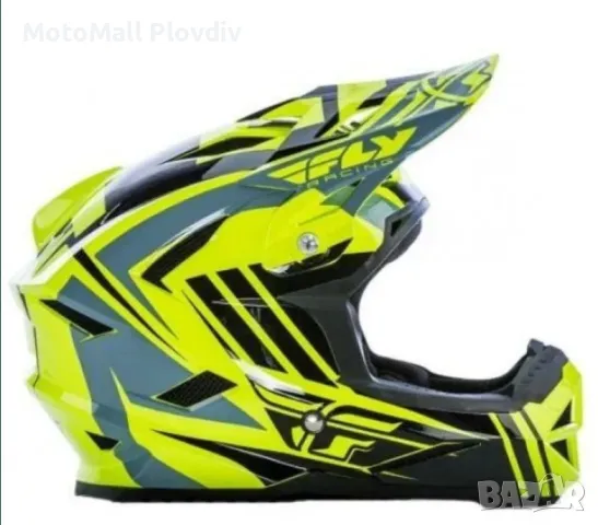 fly racing default red black white каска крос мотор мото к, снимка 5 - Аксесоари и консумативи - 49163601