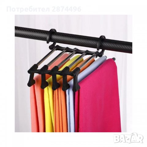 3824 Сгъваема закачалка за панталони 5 в 1, снимка 14 - Органайзери - 39891161