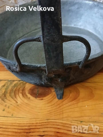Стар ретро бъкърен тиган , снимка 3 - Антикварни и старинни предмети - 53243206