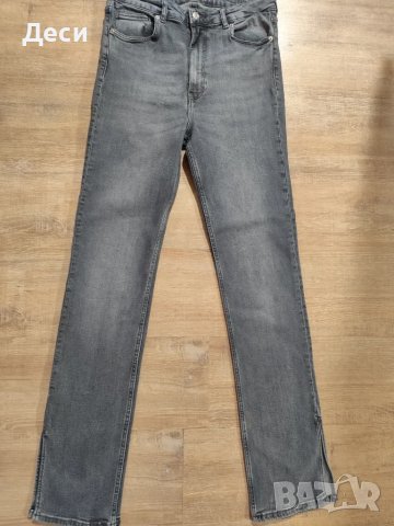 сиви дънки на Zara с висока талия , снимка 1