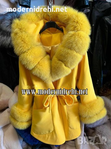 Дамско луксозно палто кашмир вълна и лисица код 311, снимка 1 - Палта, манта - 39388197