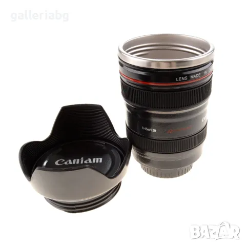 Забавна чаша за кафе - фото обектив с капак, снимка 5 - Чаши - 49325867