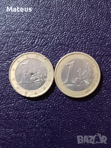 1 euro 2002 Germany с дефект, снимка 4 - Нумизматика и бонистика - 53512134