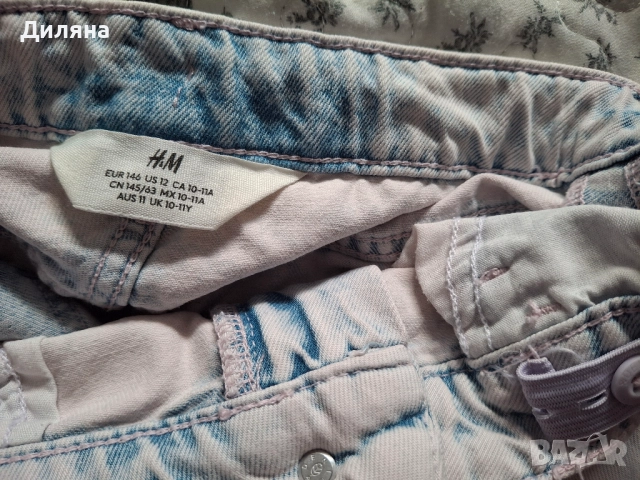 Къси дънкови панталонки за момиче H&M 146 см, снимка 3 - Детски къси панталони - 51654671