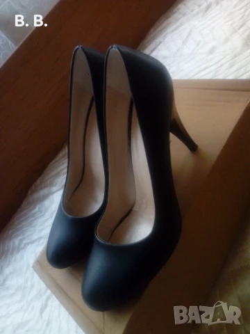 Черни дамски обувки на висок ток - обувани веднъж, снимка 8 - Дамски елегантни обувки - 50902208