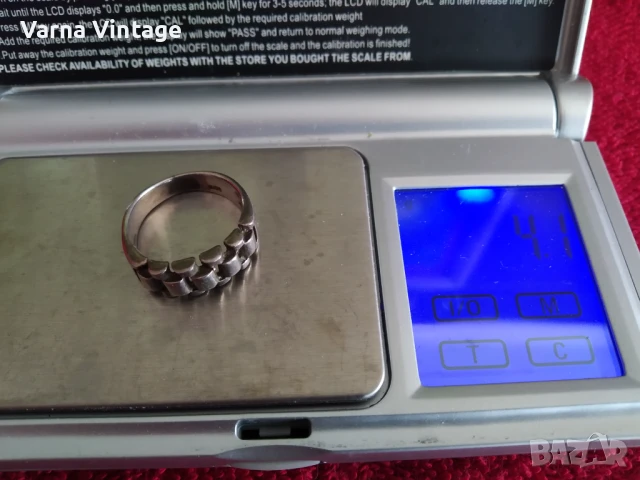 Мъжки сребърен пръстен за мизинец 925. 4,1 гр. , снимка 7 - Пръстени - 51080533