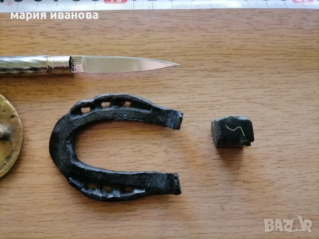 Лот подкова сбруя кон химикалка с ножка каменен зар, снимка 3 - Колекции - 53217617