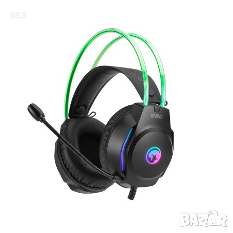 Marvo Геймърски слушалки Gaming Headphones H8620 - 50mm, RGB, снимка 4 - Слушалки за компютър - 43434834