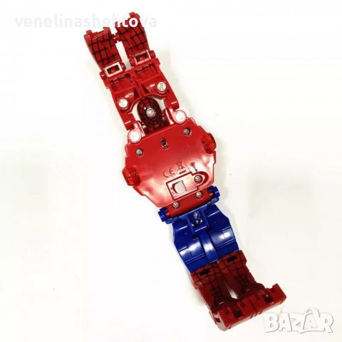 НОВ Спайдърмен Трансформиращ робот играчка 3D часовник светещ, снимка 5 - Детски - 39182819