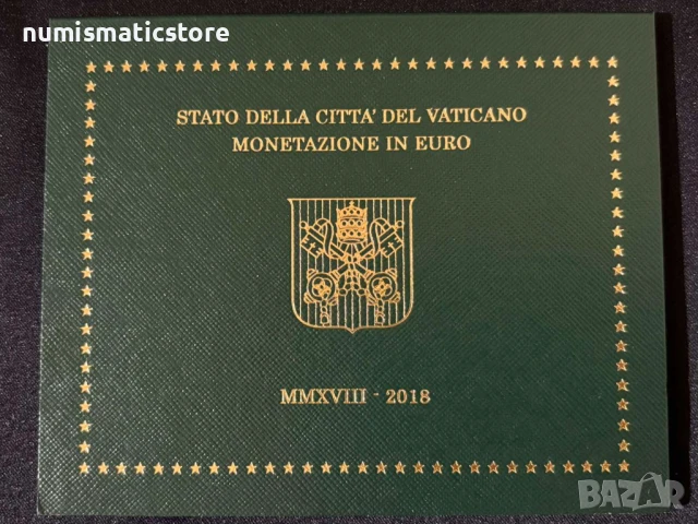 Ватикана 2018 г. - комплектен сет от 1 цент до 2 евро BU