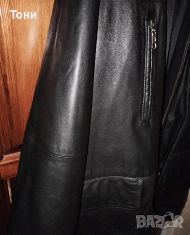 DANIEL HECHTER PARIS Оригинал Ново Мъжко Модерно Зимно Яке от Естествена Кожа L , снимка 6 - Якета - 51924325