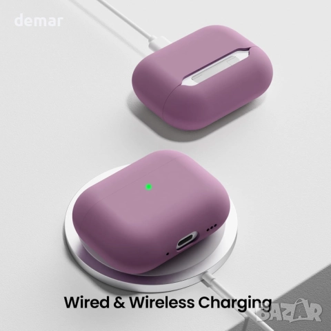 ORNARTO Калъф съвместим с Airpods Pro 3 (2025), лилав, снимка 5 - Аксесоари за Apple - 52119443