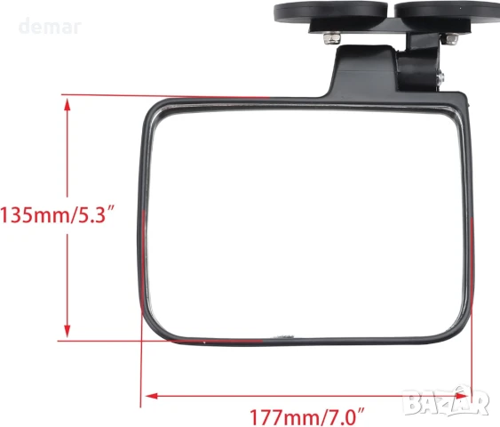 WOOSTAR 2 броя Магнитни странични огледала за трактори, косачки, булдозери, мотокари, голф колички, снимка 2 - Аксесоари и консумативи - 51243171