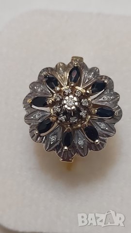 Руски златен пръстен с брилянти, снимка 4 - Пръстени - 40218892