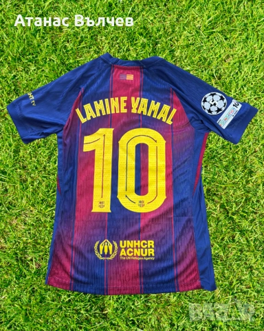 Футболна Тениска на Барселона / Barcelona - LAMINE YAMAL номер 10, снимка 4 - Тениски - 52295175