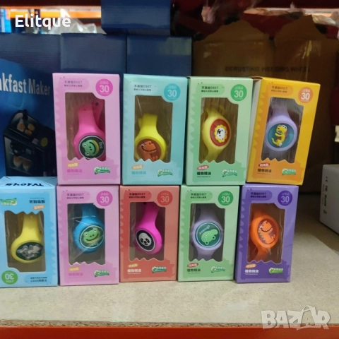 Детска играчка часовник, против комари, светлинен ефект