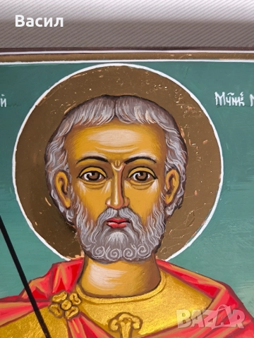 Икона на Свети Мина, снимка 4 - Икони - 51843170