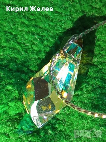 ЮВЕЛИРНО ФАСЕТИРАН КРИСТАЛ СВАРОВСКИ АРТ ВИСУЛКА СРЕБРО 925 УКРАШЕНИЕ БИЖУ 26058, снимка 15 - Колиета, медальони, синджири - 35975684