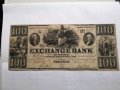 RARE $ 100 DOLLARS 1862 EXCHANGE BANK VIRGINIA , снимка 3