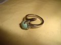ТЮРКОАЗЕН ПОСРЕБРЕН АРТ ПРЪСТЕН 6750, снимка 3