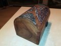 дървена кутия с дърворезба и метален обков 2007211211, снимка 13