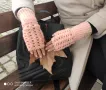 Handmade дамски ръкавици без пръсти с лого, снимка 4