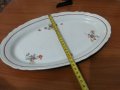 Стар български порцелан плато елипса, снимка 5