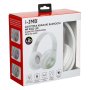 Слушалки с LED светлина, Сгъваеми, с микрофон, Бели, снимка 2