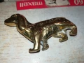 ЗАЯВЕНО-КУЧЕ-МЕД/МЕСИНГ 7х5х2см-МАСИВНА ФИГУРА ОТ АНГЛИЯ 1907252017, снимка 2