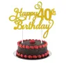 18 21 30 40 50 Happy Birthday години юбилей златист брокатен картонен топер за торта рожден ден, снимка 6