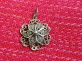 Двоен сребърен медальон филигран , снимка 1