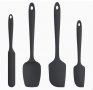 Комплект силиконова шпатула за печене и готвене (черни) , снимка 1 - Прибори за хранене, готвене и сервиране - 39066908