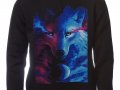 Нов мъжки суичър с дигитален печат GALAXY WOLF, Серия вълци, снимка 3
