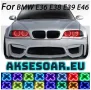Ангелски очи многоцветни RGB LED Фарове Angel Eyes DRL за кола пръстени 4x131 mm за BMW, снимка 1