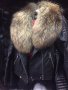 Дамско кожено яке с лисица код 16, снимка 1 - Якета - 27580468