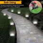 Комплект 4бр LED соларни лампи Disk Lights лампа за градина прожектор украса, снимка 8
