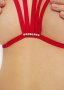 Секси аксесоар за тяло в червен цвят с блестящи камъчета отпред.  , снимка 3