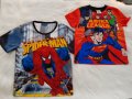 Детска тениска Спайърмен и Супермен 6-7 години