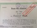 Акция за 1000 марки | Bremen Woll-Kämmerei | 1920г., снимка 2