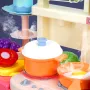 Детска кухня с работеща мивка, хладилник и готварска печка, снимка 5