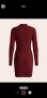 НОВА Дамска ежедневна рокля с дълъг ръкав цвят бордо на SHEIN, снимка 4