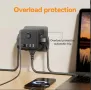 Разклонител 7-в-1 с 3 ЕС контакта, 3 USB порта и Type-C порт, снимка 1