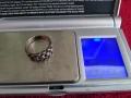 Мъжки сребърен пръстен за мизинец 925. 4,1 гр. , снимка 7