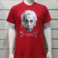 Нова мъжка тениска с трансферен печат Алберт Айнщайн, снимка 1 - Тениски - 34963916