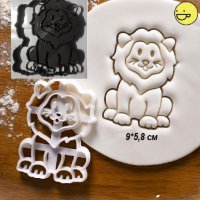 Лъв Пластмасов резец форма за тесто бисквитки фондан торта, снимка 1 - Форми - 26794565